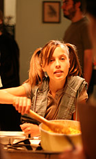 Kylie Chalfa on the set of "Death in Charge"