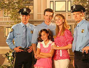 Phil Kaufmann, Tom Burke, Caroline Timm, Ben Sharples and Kylie Chalfa in the Deviant Pictures film, Death in Charge